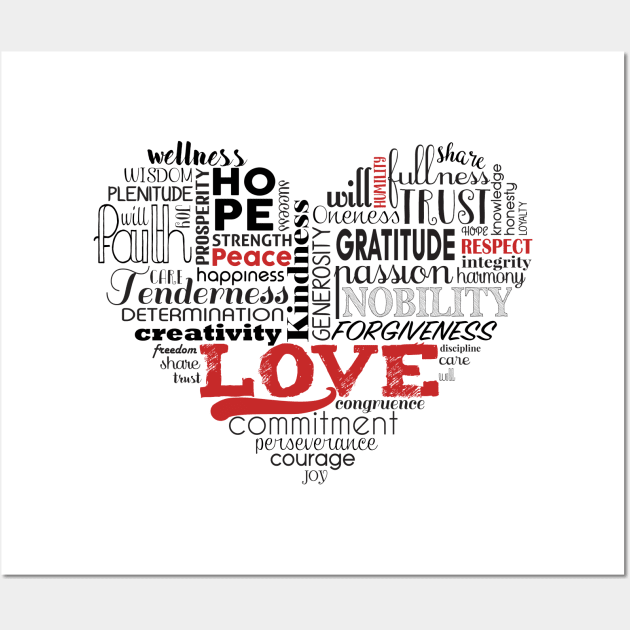 Corazón de palabras Wall Art by Love83